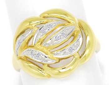 Foto 1 - Dekorativer Diamanten-Ring mit 8 Brillanten in 14K Gold, R8968