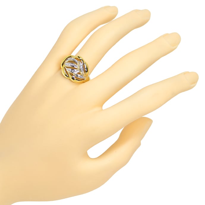 Foto 4 - Dekorativer Diamanten-Ring mit 8 Brillanten in 14K Gold, R8968