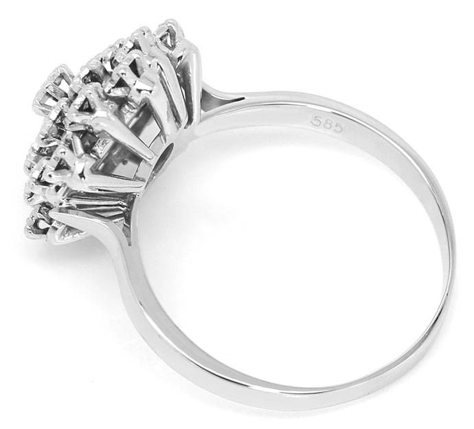 Foto 4 - Dekorativer Weißgold-Ring mit 0,19 ct Diamanten in 14K, S9019