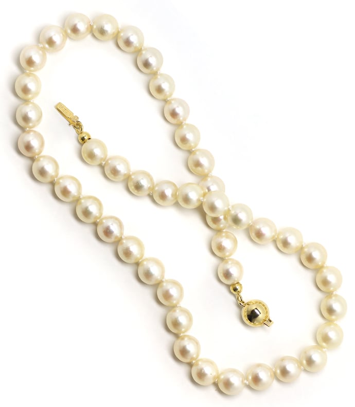Foto 4 - Choker Akoya Perlenkette 39cm mit 14K Goldschloß, S9225