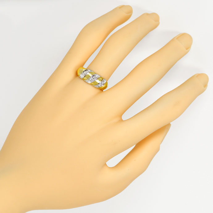 Foto 4 - Diamantenring mit Lupenreinen Diamanten in Bicolor Gold, S9470