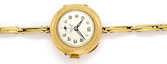 Foto 1 - Alte Damen Taschen Armbanduhr mit Flex Armband 14K Gold, U2387